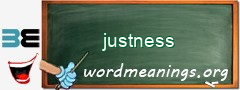 WordMeaning blackboard for justness